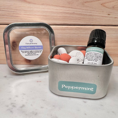 Peppermint Clay Diffuser Stones